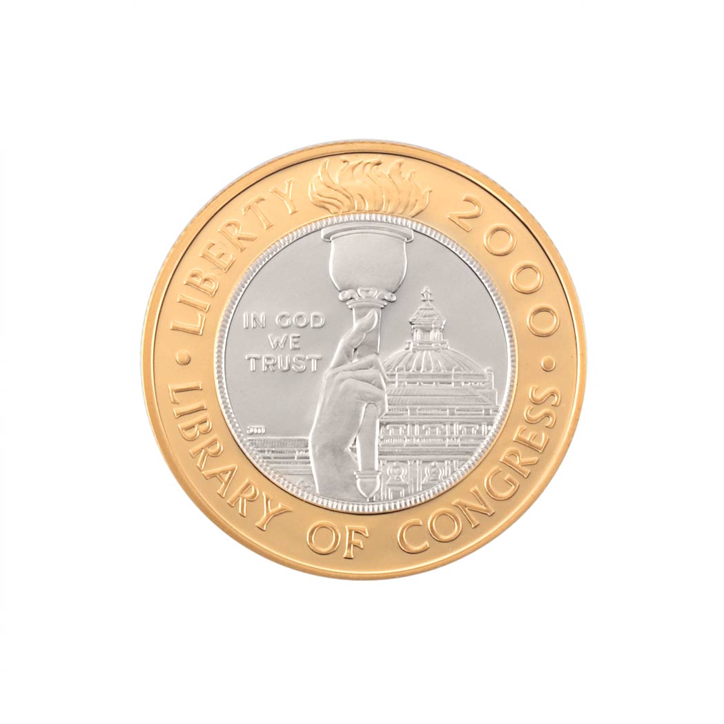Lot image - 2000 Library of Congress Bimetallic $10 Proof