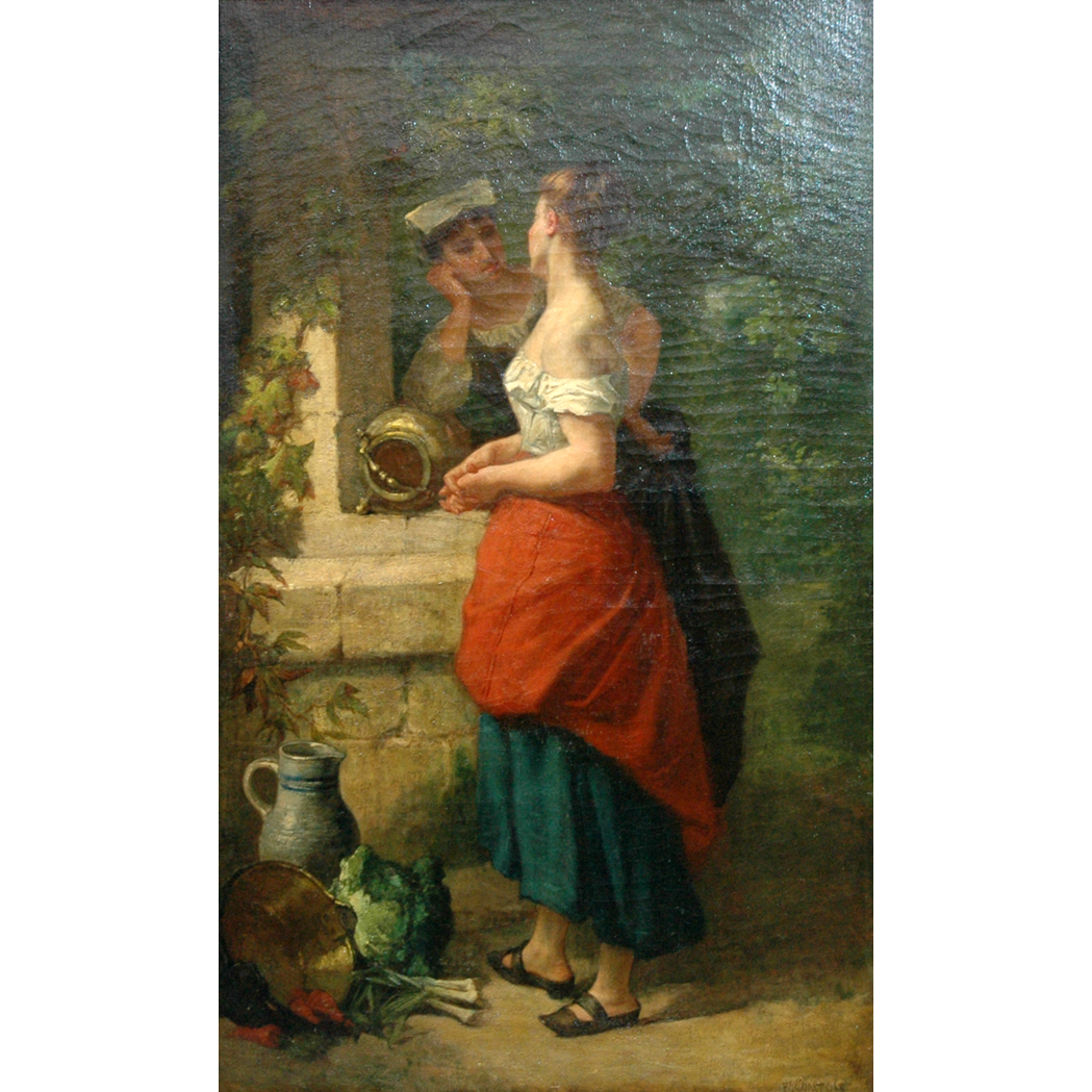 Lot image - Attributed to Francois Comtois Friendly Gossip