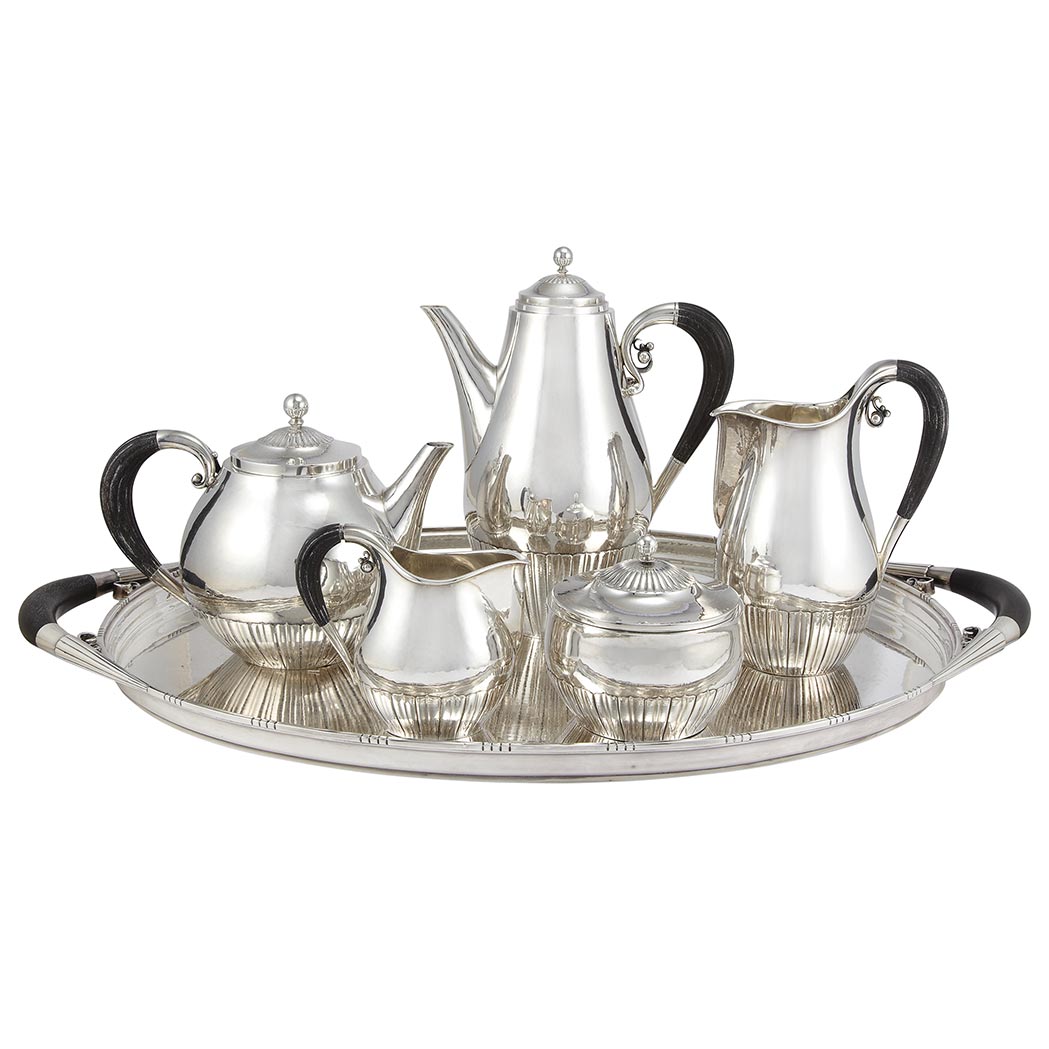 Lot image - Georg Jensen Sterling Silver Tea Service