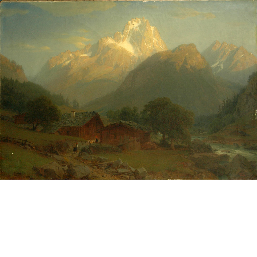 Lot image - Johann Jakob Vollweider German, 1834-1891 Alpine Landscape