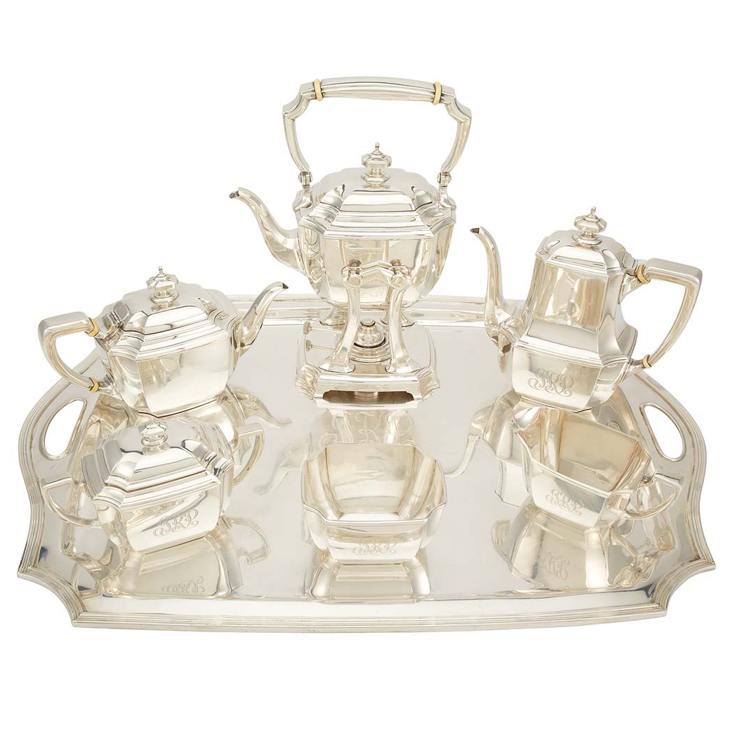 Lot image - Tiffany & Co. Makers Sterling Silver Coffee and Tea Service