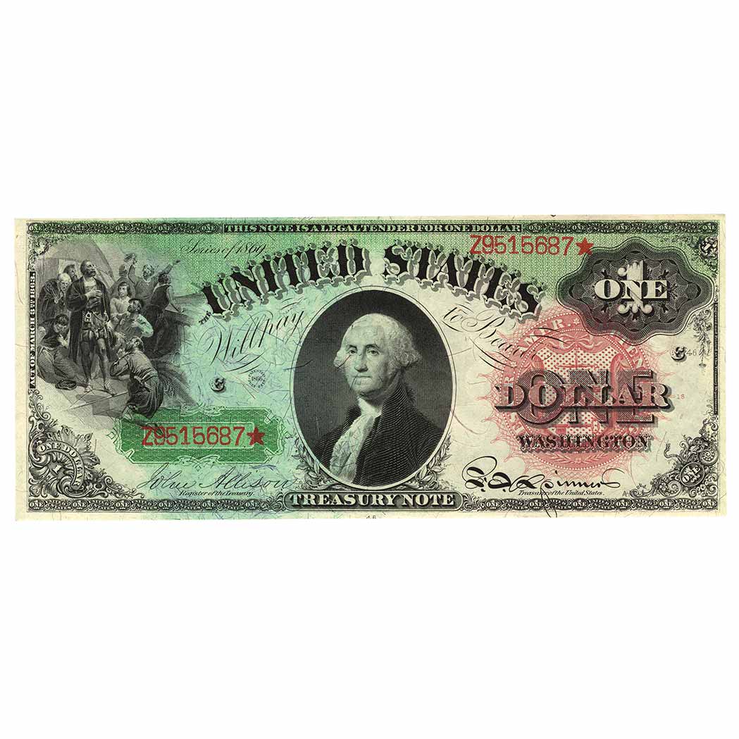 Lot image - U.S. Bank Note, $1 1869 Legal Tender, Fr. 18