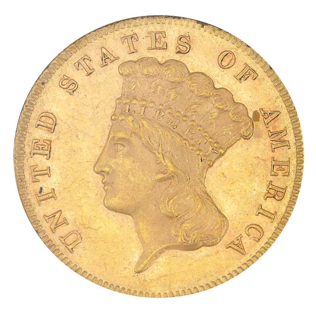 Lot image - United States, $3 1861 Princess