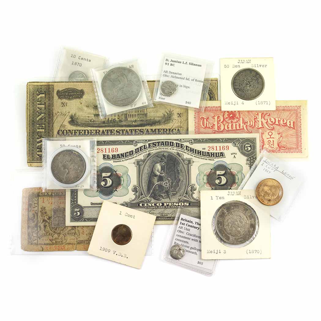 Lot image - United States and Foreign Coin and Bank Note Group