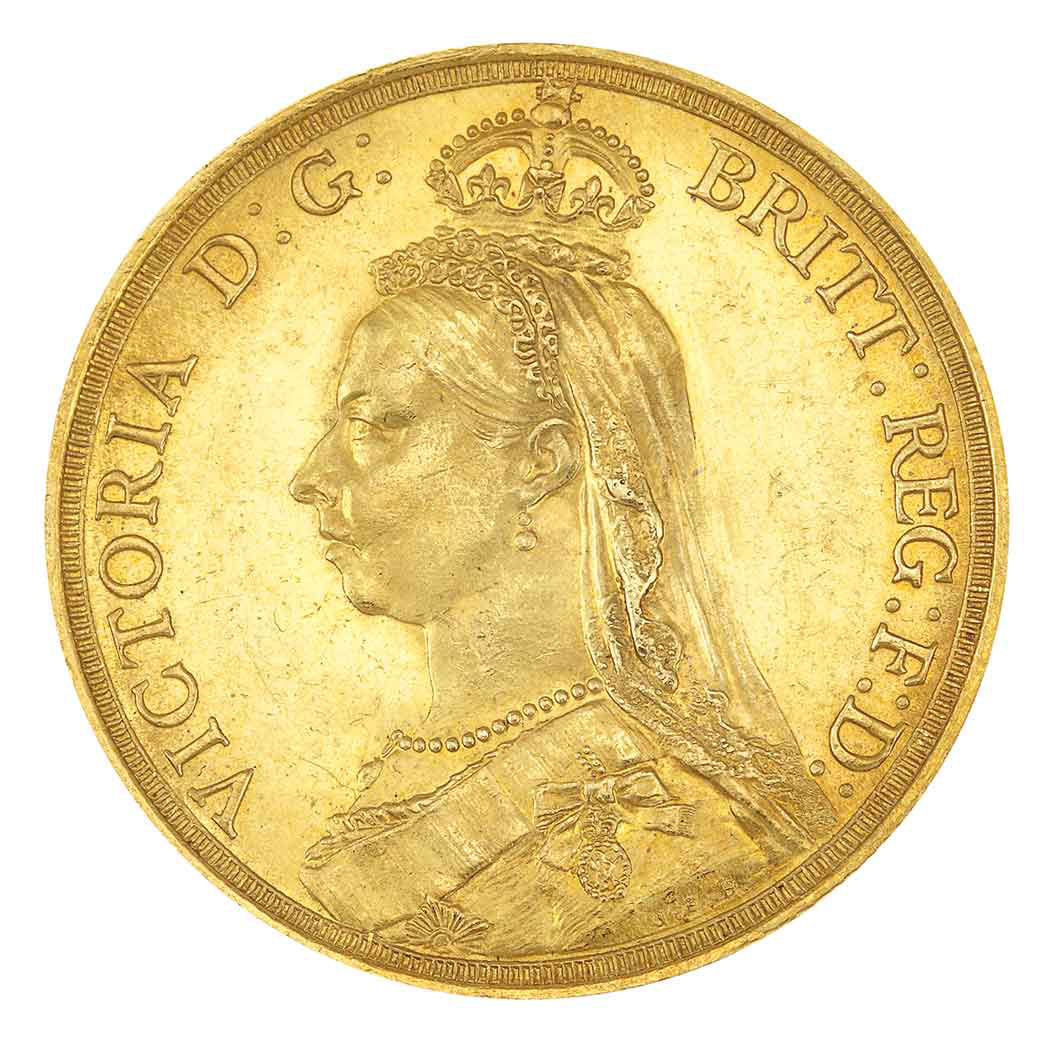 Lot image - Australia and Great Britain, Two 1887 Gold Coins, Fr. 19, 392