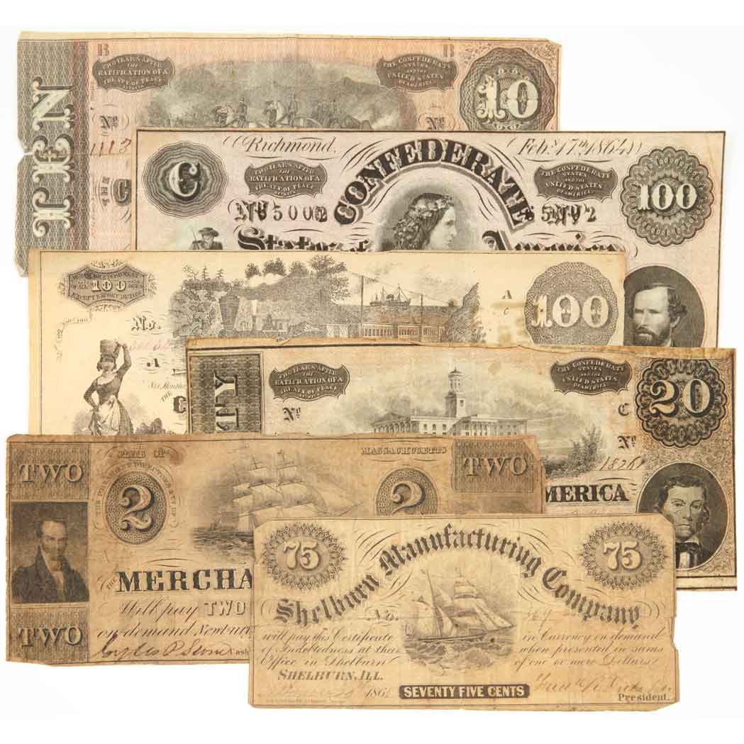 Lot image - Confederate States Paper Money Group