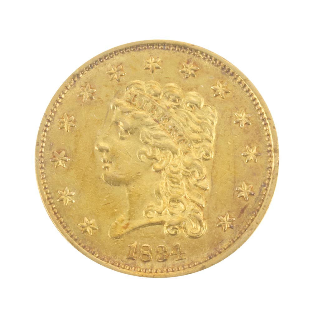 Lot image - United States, $2 1/2 1834 Classic Head