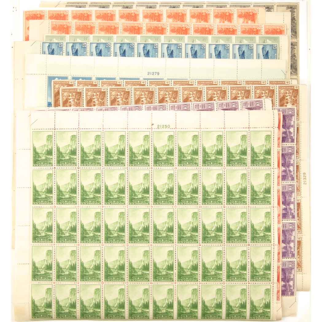 Lot image - United States Mint sheets
