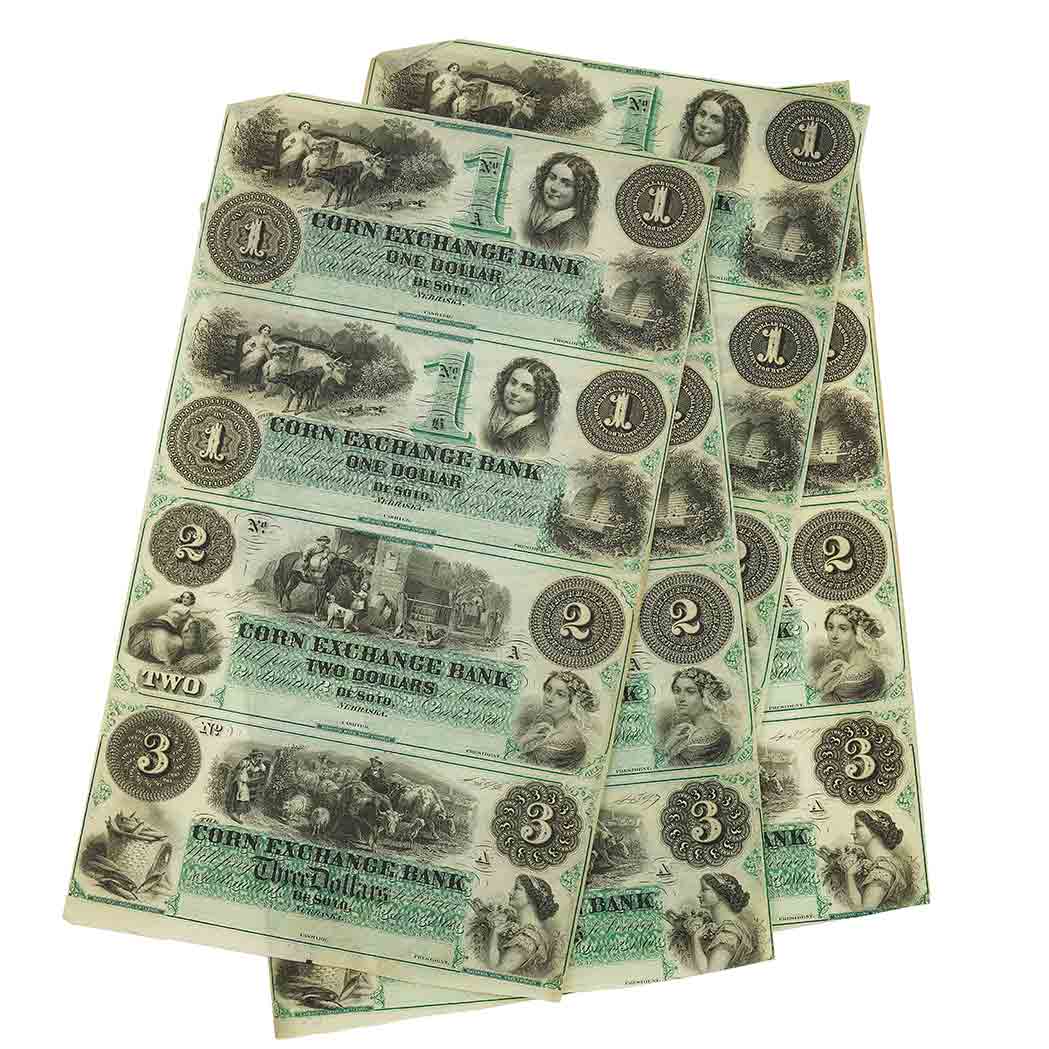 Lot image - Nebraska, De Soto Corn Exchange Bank, Obsolete Notes