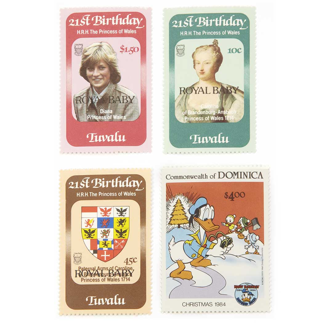 Lot image - Disney and Princess Diana Thematic Stamps