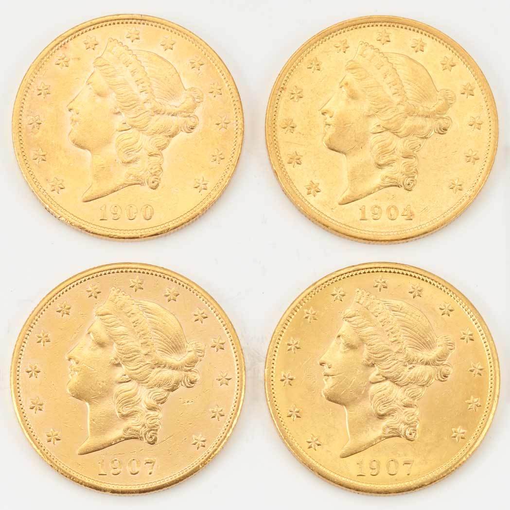 Lot image - United States Group of Four $20 Liberty Gold