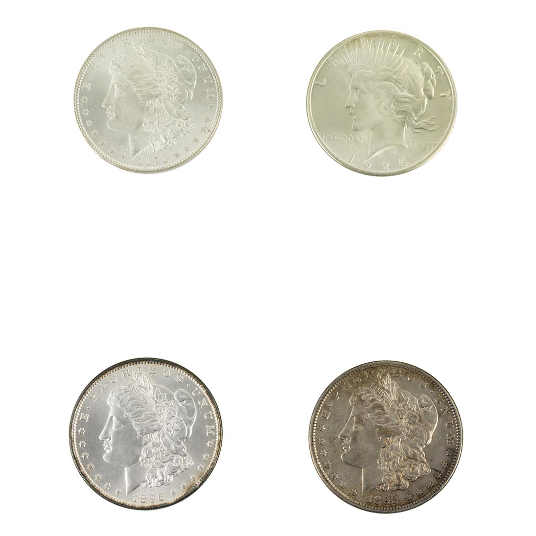 Lot image - United States Group of Four Silver Dollars