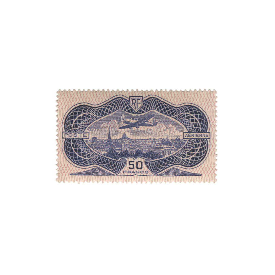 Lot image - France, 1936 Air Post, 50 francs Ultramarine, Scott C 15