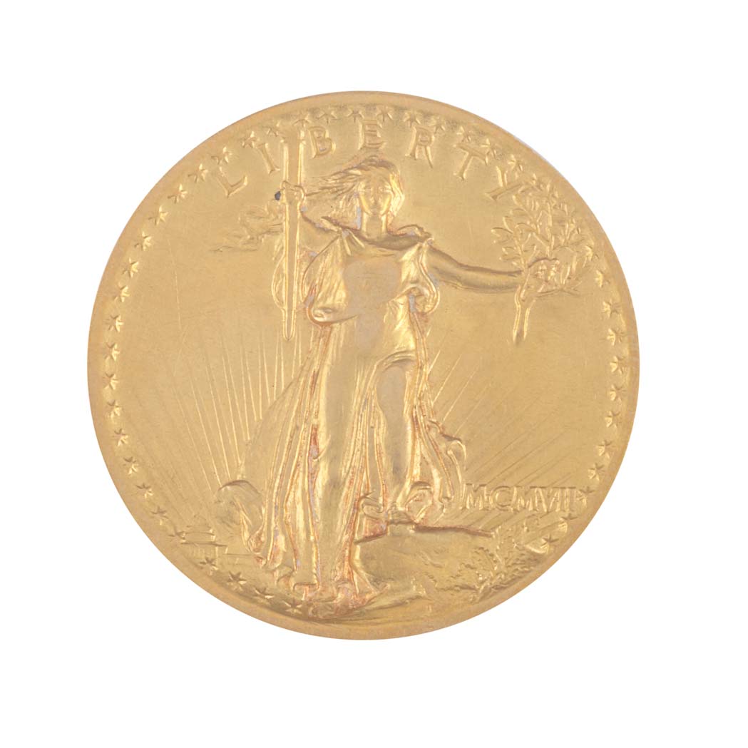 Lot image - United States, $20 1907 St. Gaudens, High Relief Flat Edge