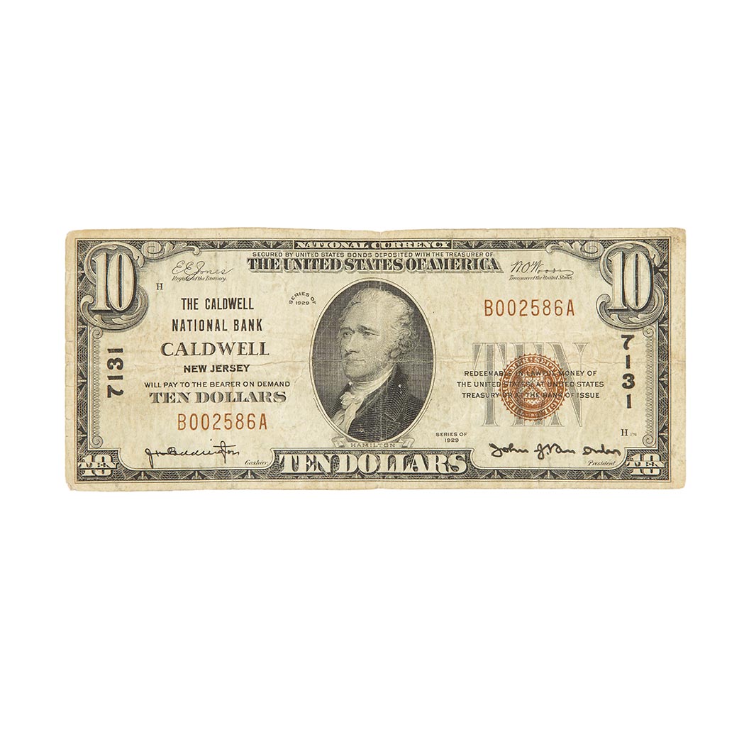 Lot image - U.S. Bank Note, $10 1929 National, Type 1. Charter #7131