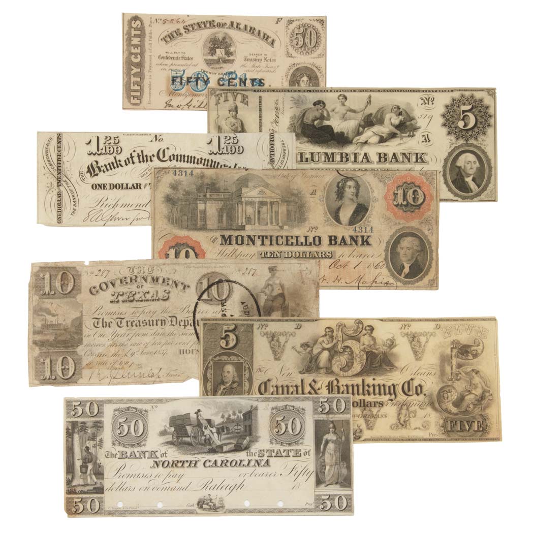 Lot image - Obsolete Bank Notes of the Southern States