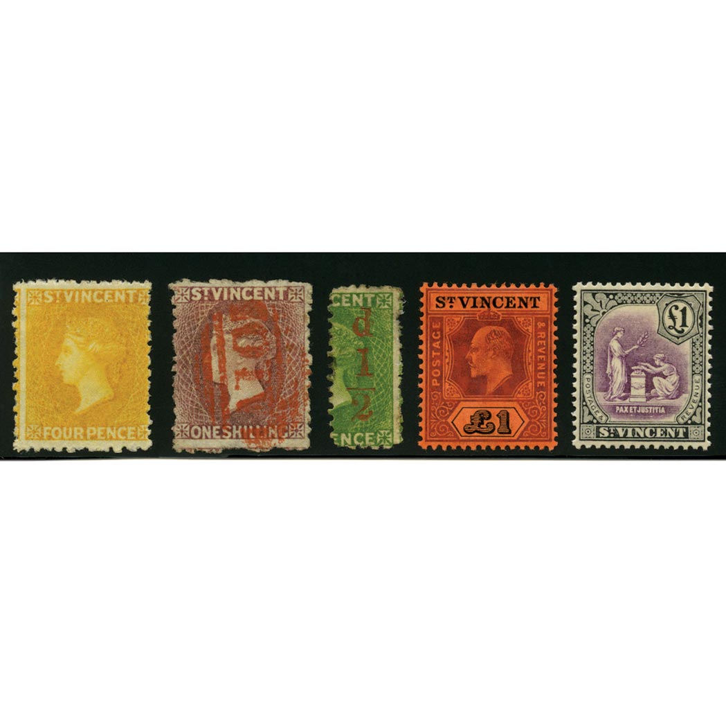 Lot image - St. Vincent, 1861-1966 Postage Stamps