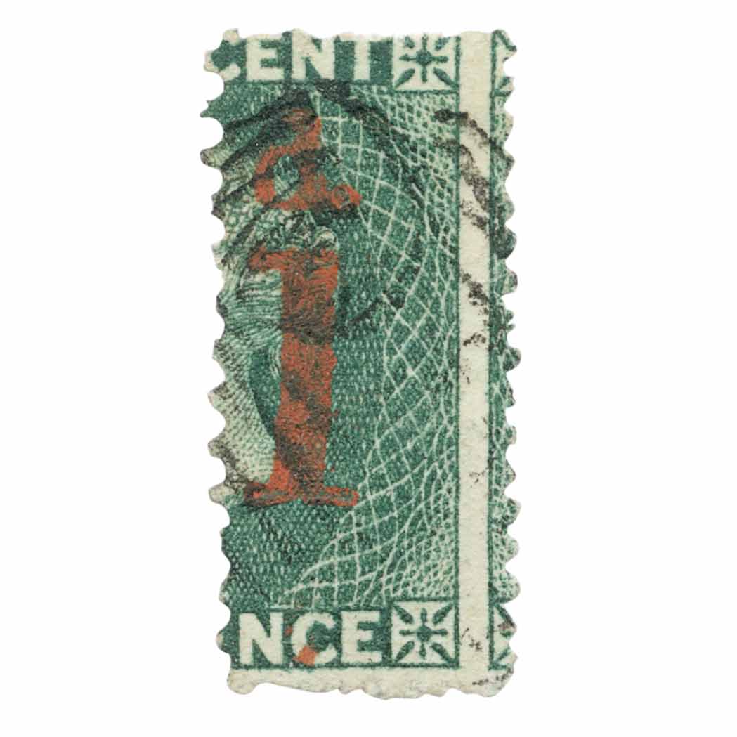 Lot image - St. Vincent, 1880 1P on half of 6P, Scott 30