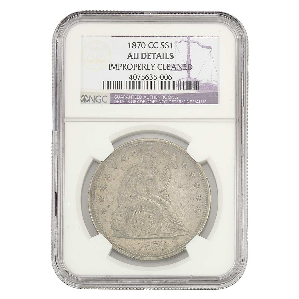 Lot image - United States, 1870 CC Seated Liberty Dollar