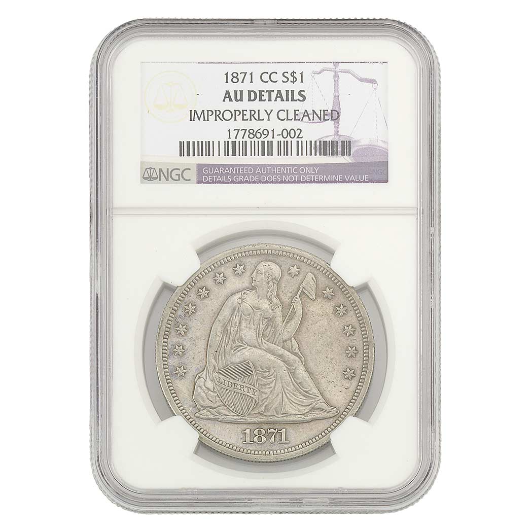 Lot image - United States, 1871 CC Seated Liberty Dollar