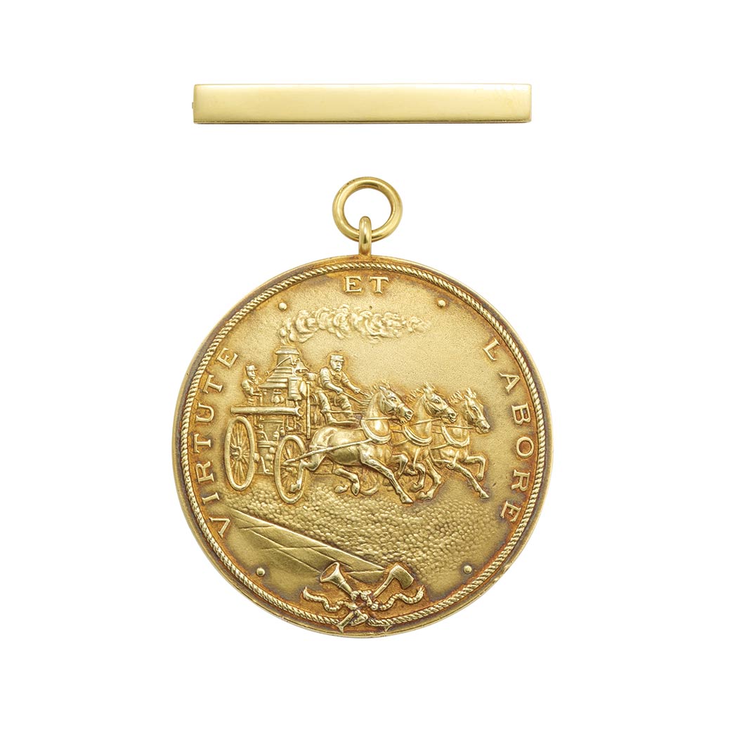 Lot image - Fire Department of New York City 1943 Gold Tiffany Medal