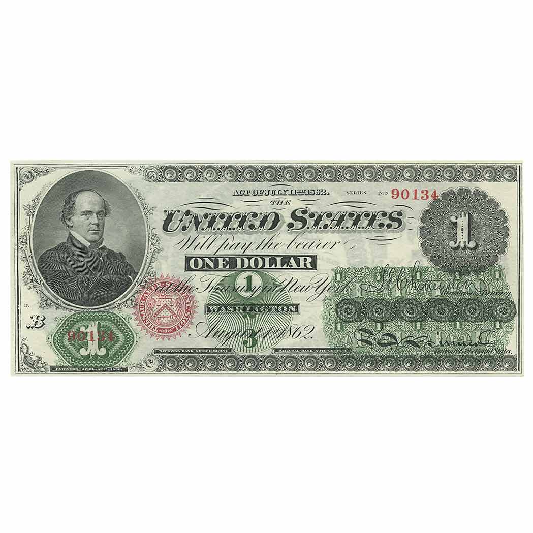 Lot image - United State Bank Note, $1 1862 United States Treasury Note, Fr. 16