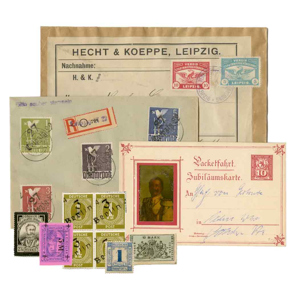 Lot image - German Locals and Hand Overprints