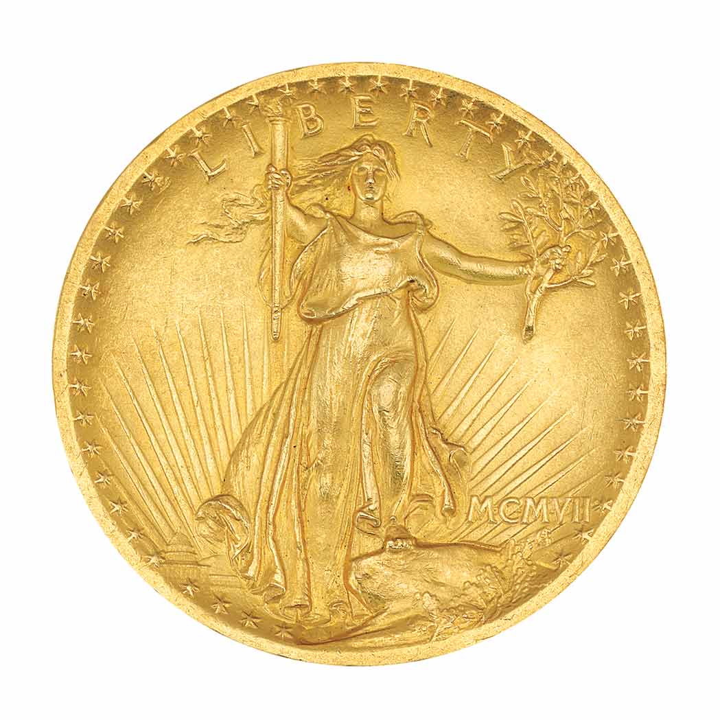 Lot image - United States $20 1907 St. Gaudens Hi-Relief