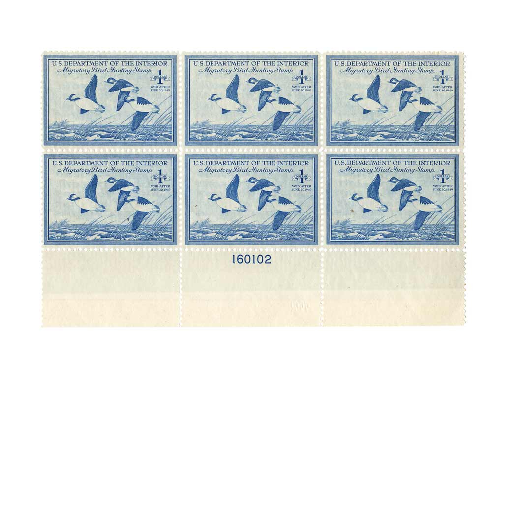 Lot image - United States, Hunting Permits, 1948 $1 Buffleheads, Scott RW15