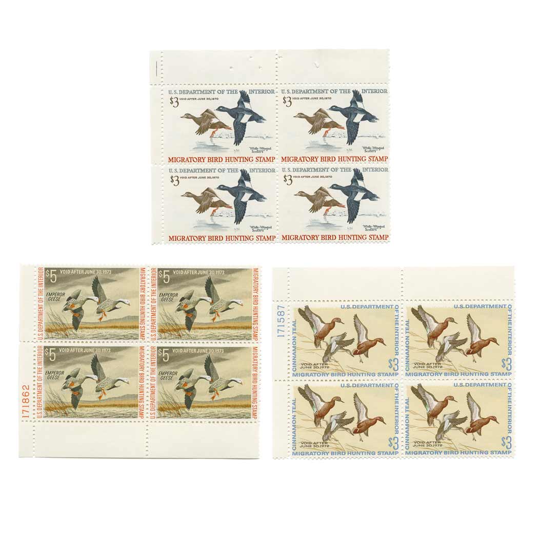 Lot image - United States, Hunting Permits, Scott RW36, 38, 39