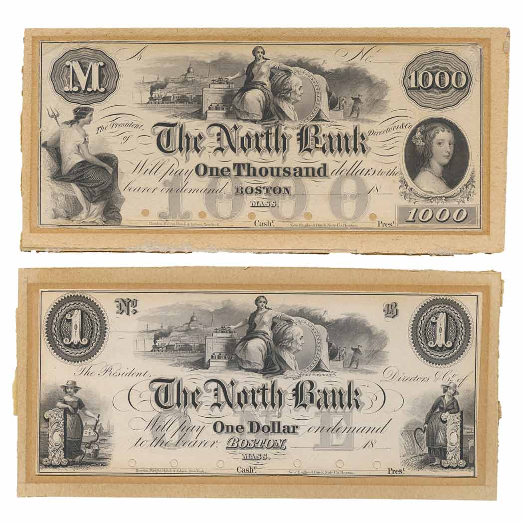 Lot image - United States Obsolete Currency, Massachusetts