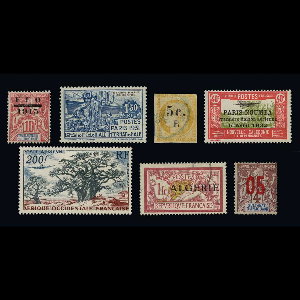 Lot image - French Colonies Postage Stamp Collection