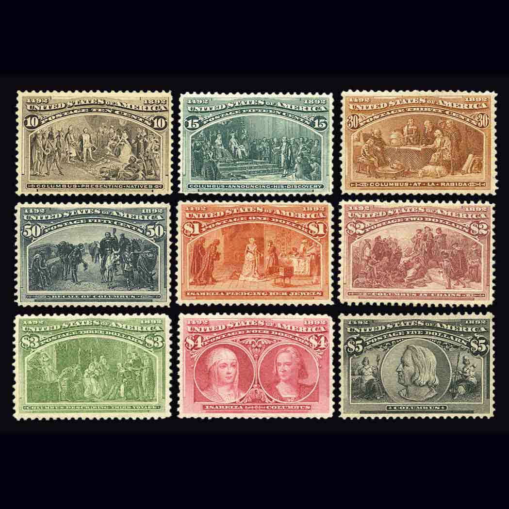 Lot image - United States 1893 1c to $5 Columbian Issue