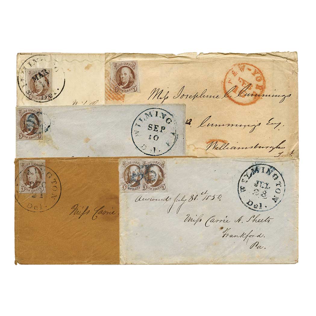 Lot image - United States 1847 5c Brown