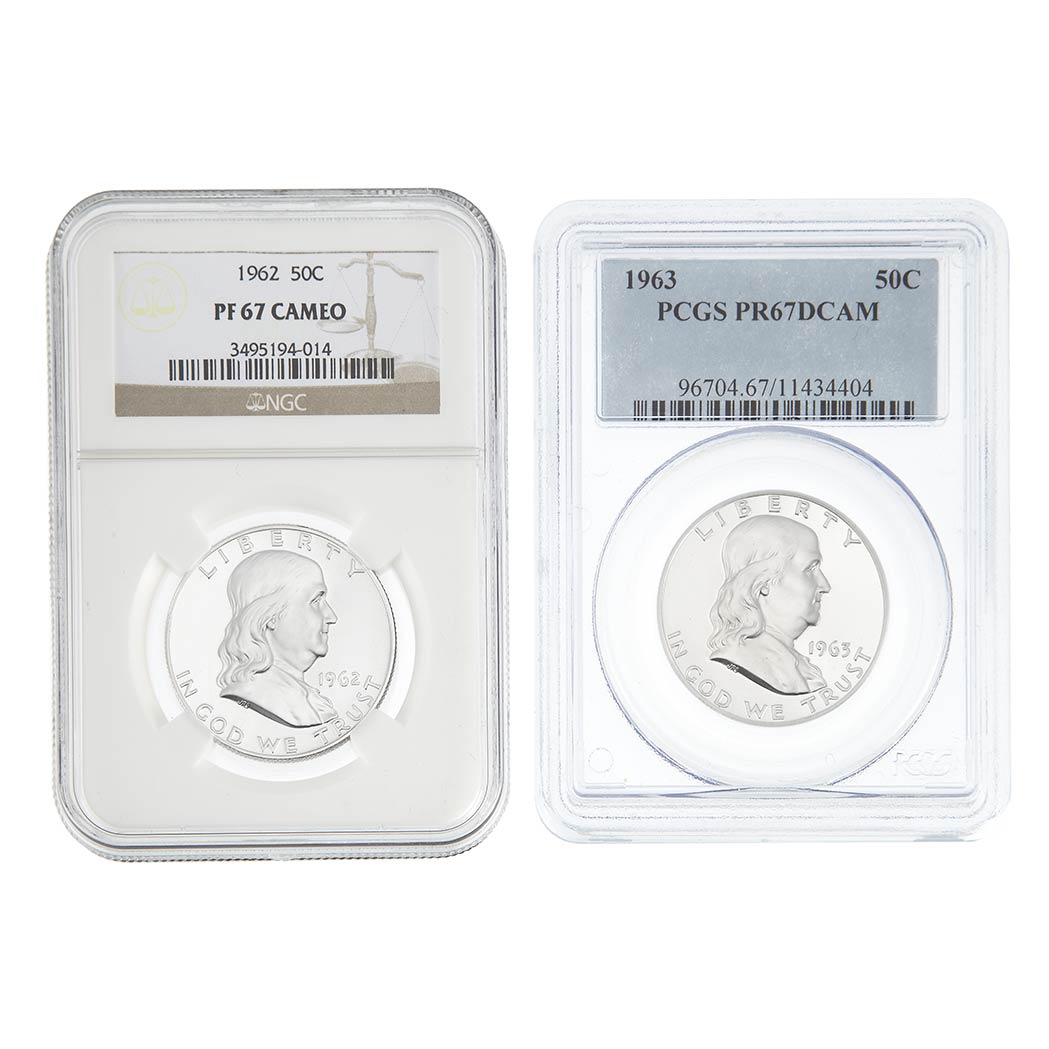 Lot image - United States Franklin Half Dollars