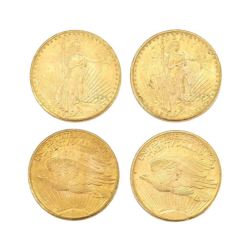 Lot image - United States, Four 1924 St. Gaudens