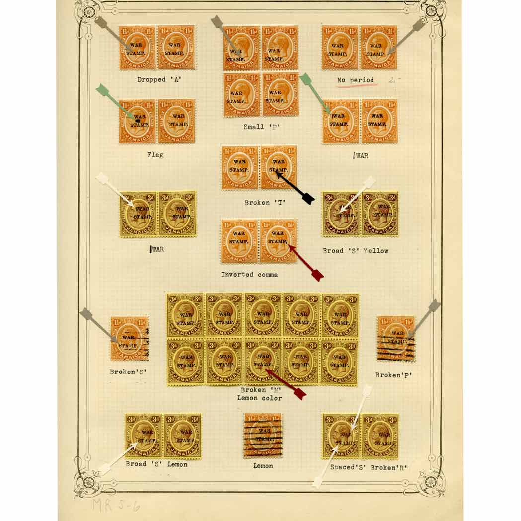Lot image - Jamaica War Stamp Specialized Collection