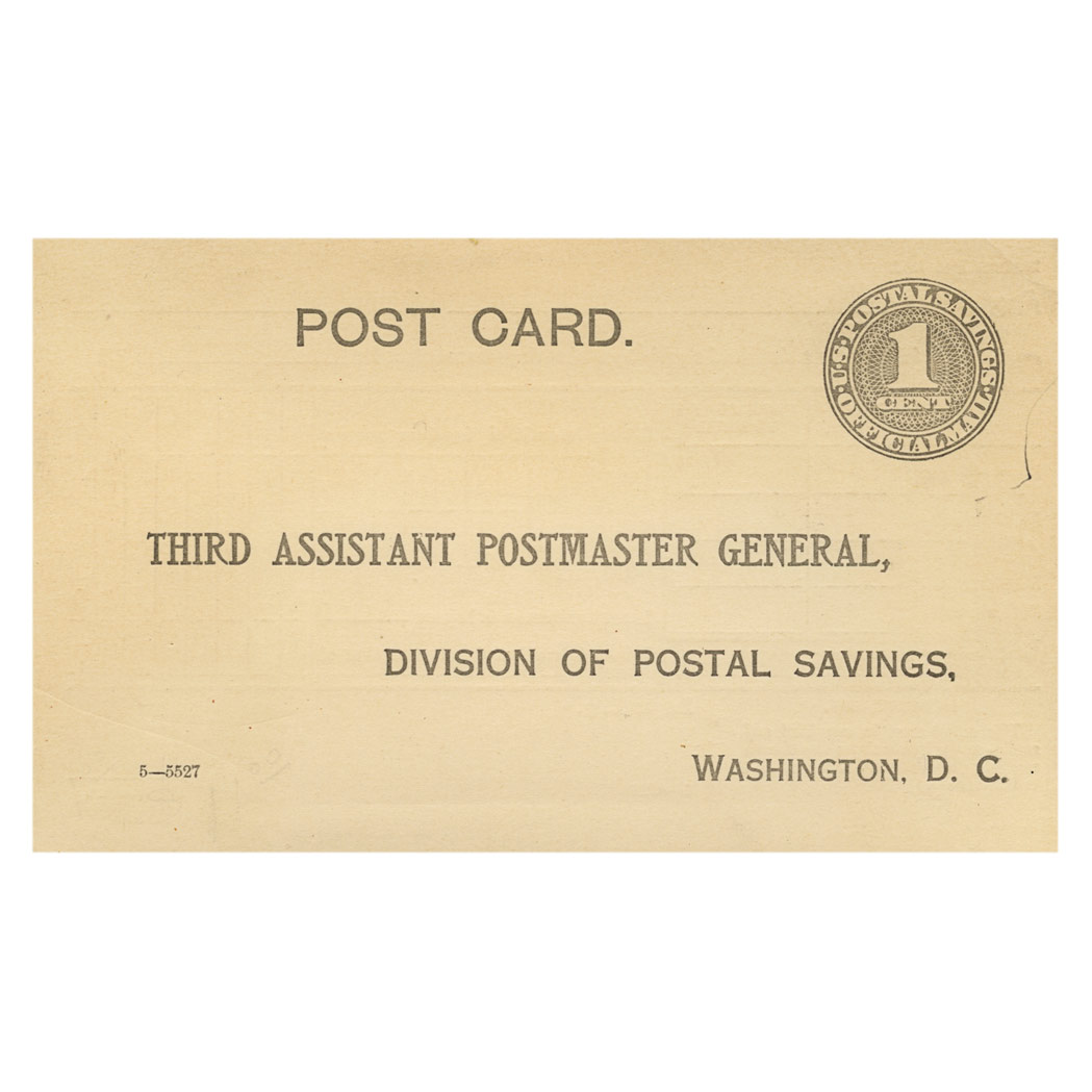 Lot image - United States, 1913 1 Cent Official Postal Card, UZ1