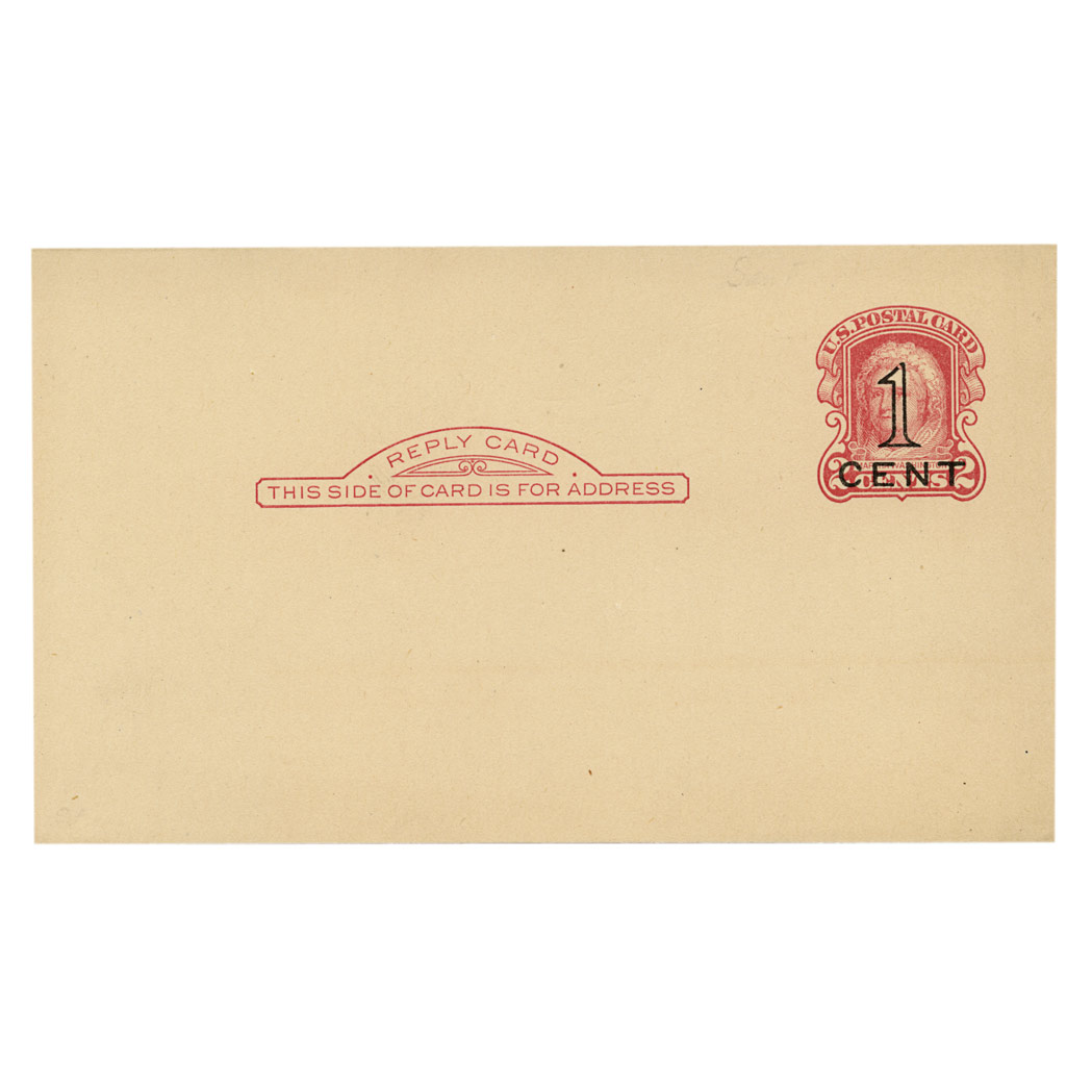 Lot image - United States, 1920 1 Cent Paid Reply Postal Card, UY 10