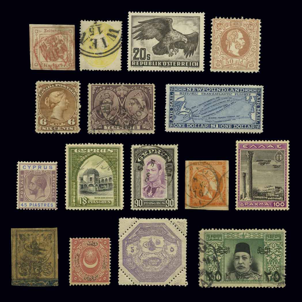 Lot image - Postage Stamps of Austria, Canada, Cyprus, Greece and Turkey
