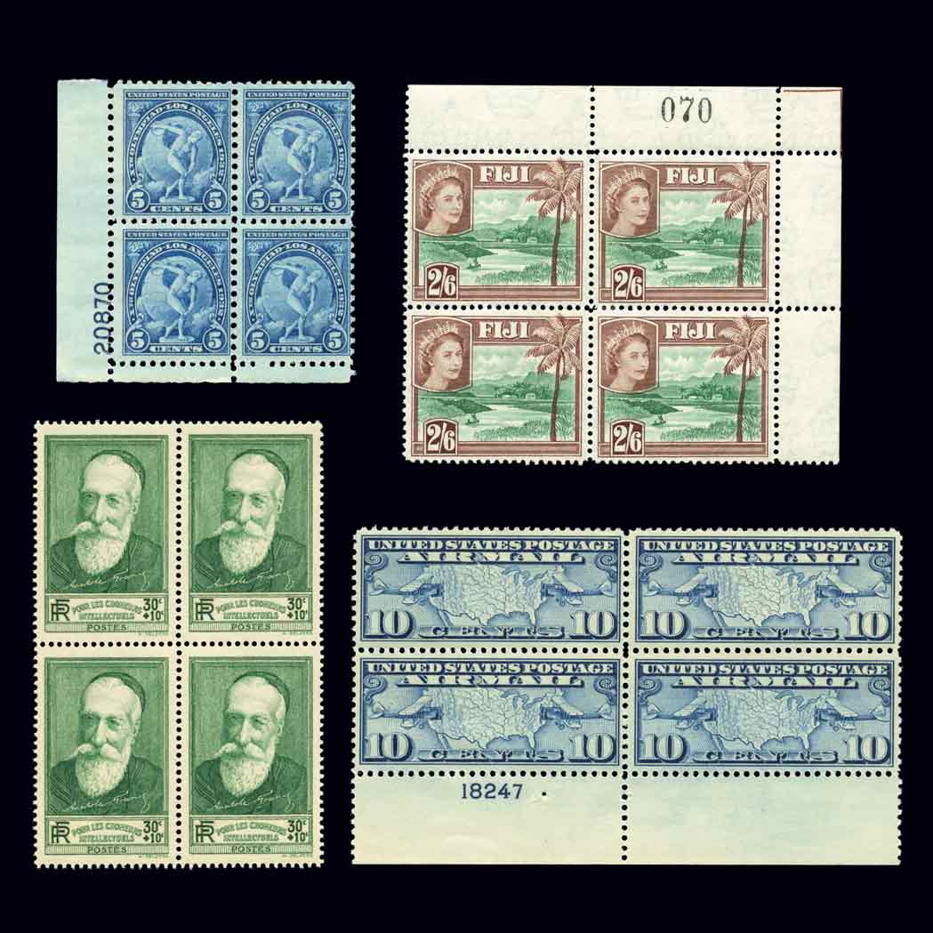 Lot image - United States Mint Plate Blocks