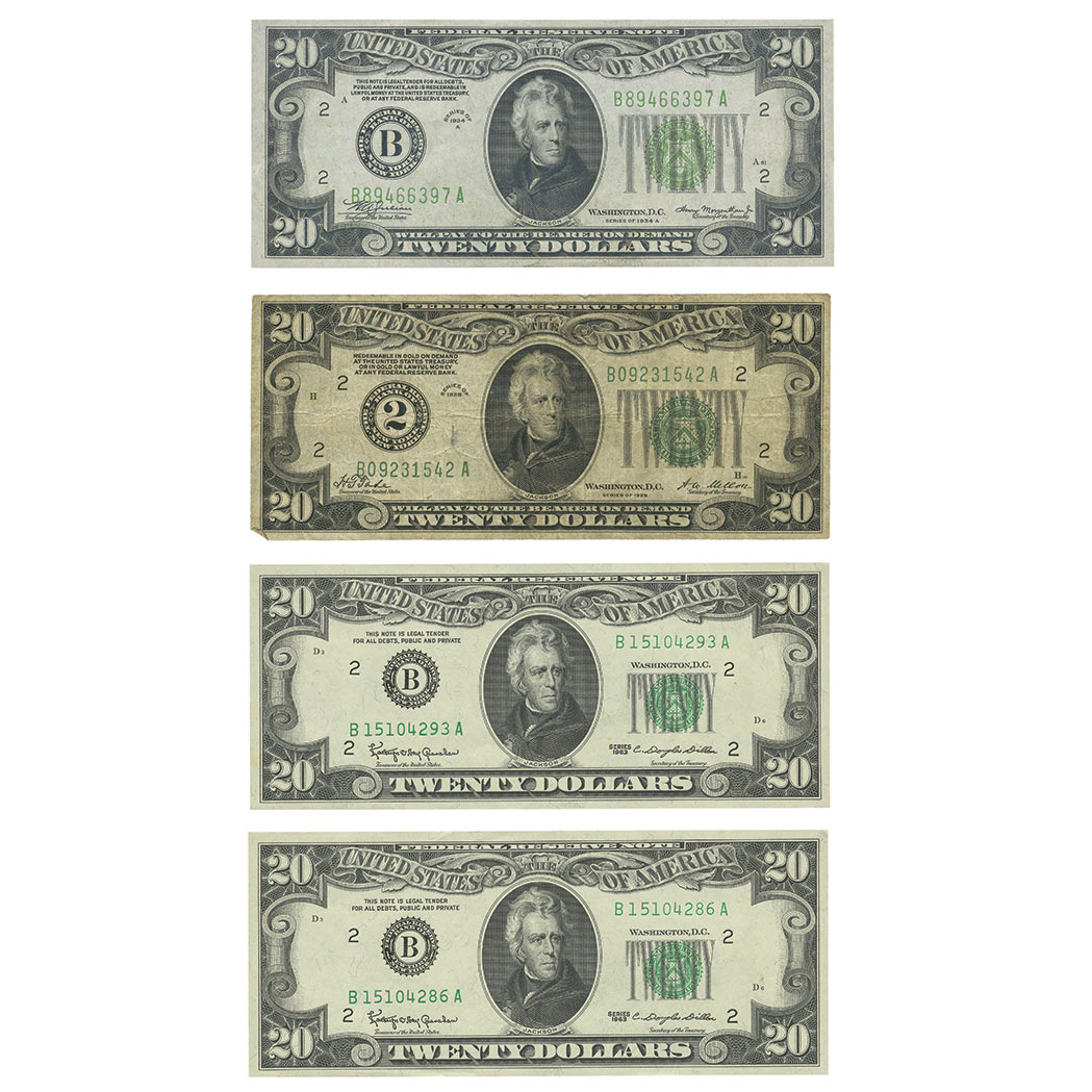 Lot image - United States Small Size $20 Notes