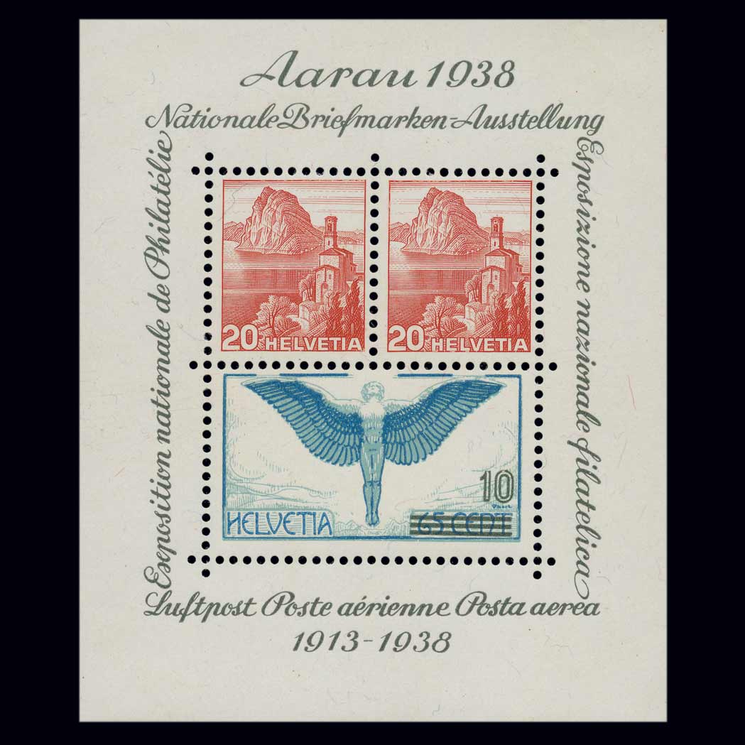 Lot image - Switzerland Group of Regular Issue Souvenir Sheets 1938 to 1978