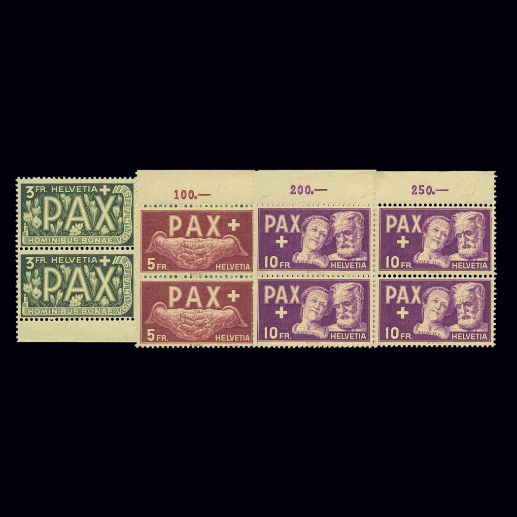 Lot image - Switzerland 1945 PAX Set Scott 293-305
