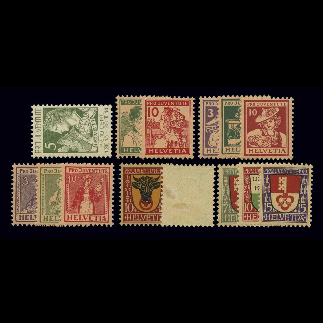 Lot image - Switzerland Group of Mint Issues 1918 to 1955