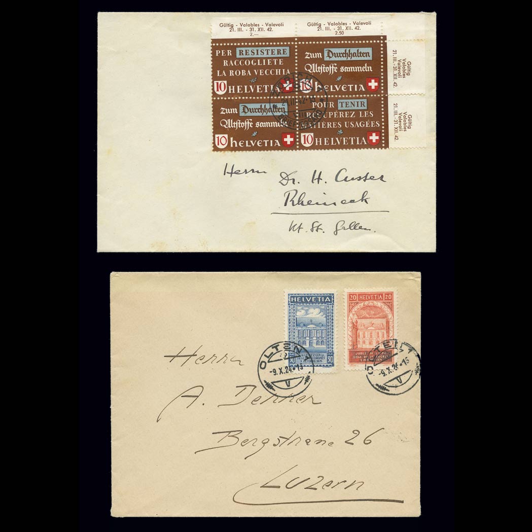 Lot image - Switzerland Cover Group 1924 to 1946
