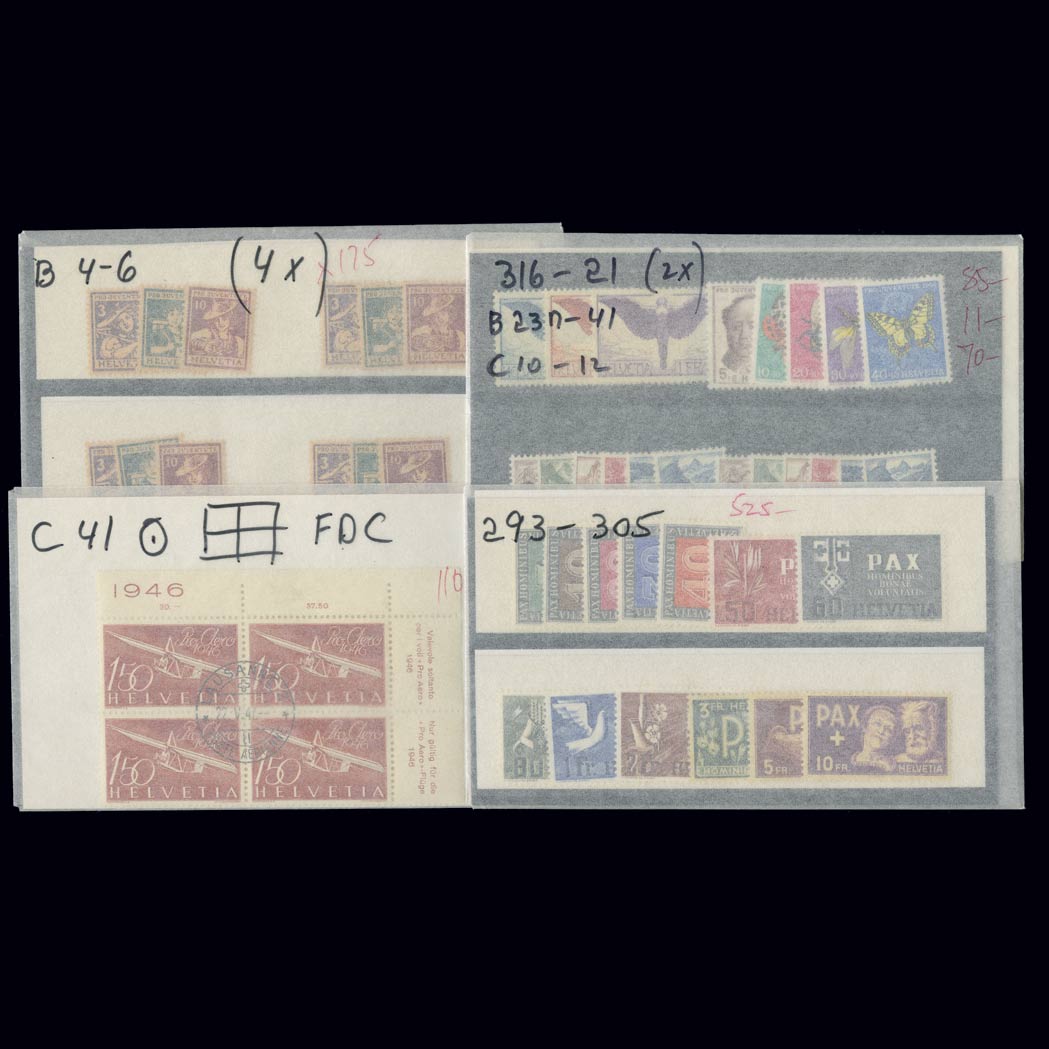 Lot image - Switzerland Select Group of Issues 1930 to 1948
