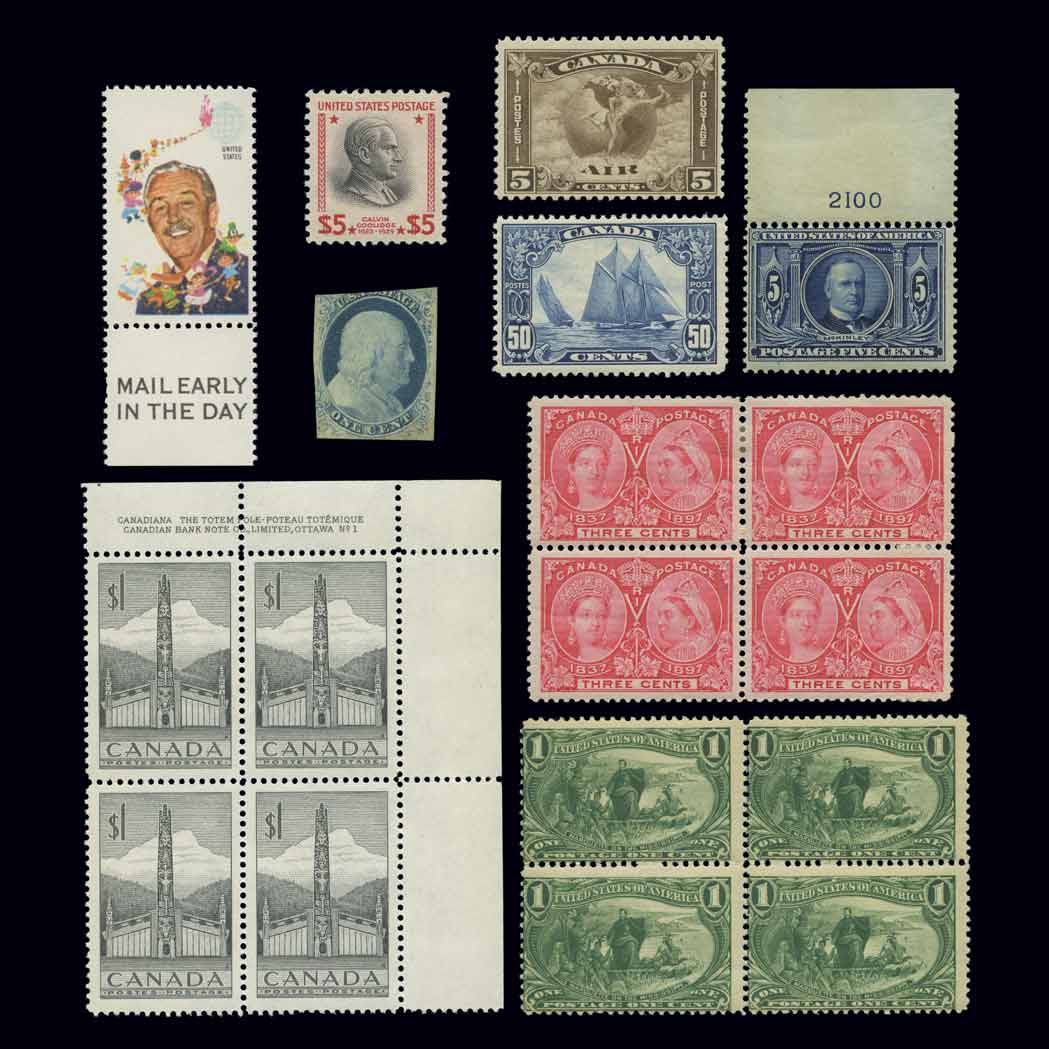 Lot image - Canadian and United States Stamp Group