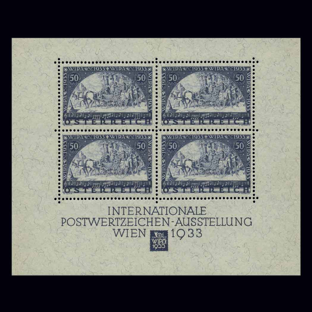 Lot image - Austria Semi-Postals 1933 WIPA Souvenir Sheet Scott B111