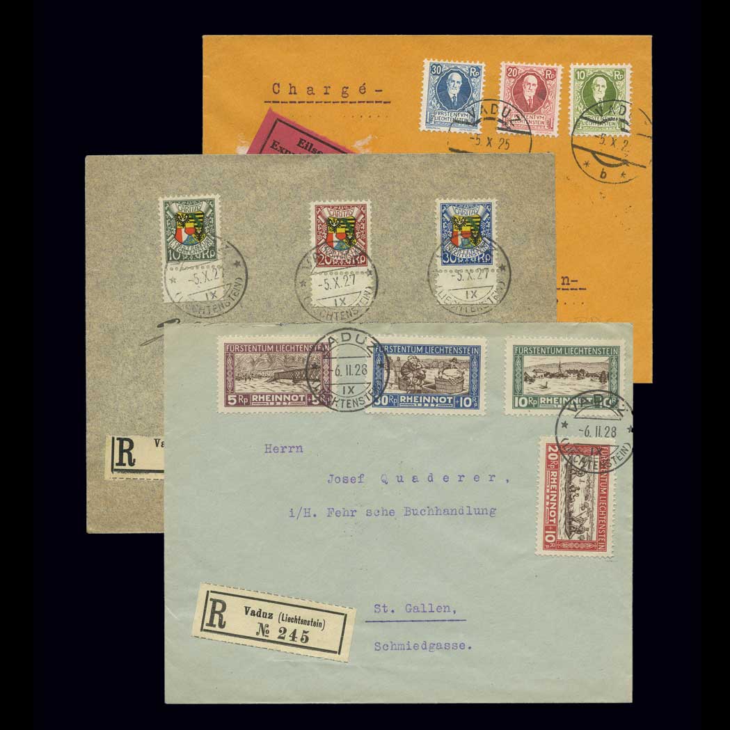 Lot image - Liechtenstein Semi-Postal Issues 1925 to 1928 Scott B1-10